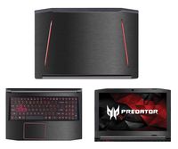 decalrus - Protective Decal for Acer Predator Helios 300 G3-571 (15.6" Screen) Laptop Dark Grey Texture Brushed Aluminum Skin case Cover wrap BAPredatorHelios300_G3-571Dark Grey