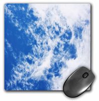 3Drose LLC 8 X 8 X 0.25 Inches Mouse Pad, Blue and White Cloudy Sky Photograph (Mp_124743_1)