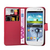 Cadorabo Book Case Works with Samsung Galaxy S3 Mini in Candy Apple RED - with Magnetic Closure, Stand Function and Card Slot - Wallet Etui Cover Pouch PU Leather Flip