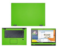 decalrus - Protective Decal for Lenovo Flex 5 (15.6" Screen) Laptop Green Carbon Fiber Skin case Cover wrap CFFlex5_15Green