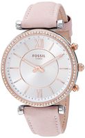 Fossil Women's Carlie Stainless Steel Hybrid Smartwatch Watch, Color:Beige (Model: FTW5039)