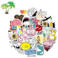 Trendy Vinyl Stickers for Laptop Water Bottles (Big 50-Pack) Cute Aesthetic Waterproof Stickers for HydroFlask, High-Definition Printing