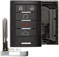 KeylessOption Keyless Entry Remote Smart Key Fob Case Shell Button Pad Cover Housing for Cadillac CTS STS