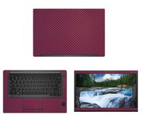 decalrus - Protective Decal for Dell Latitude 7490 (14" Screen) Laptop Wine Carbon Fiber Skin case Cover wrap CFdellLatitude7490Wine