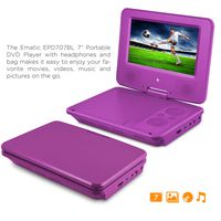 EMATIC EPD707PR 7"" Portable DVD Player Bundles (Purple) electronic consumer