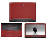 Decalrus - Protective Decal for 2016 Alienware 17 R4 with G Sync (17.3" Screen) Laptop RED Carbon Fiber Skin Decal case Cover wrap CF2016alienware17Red