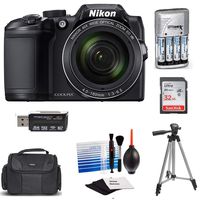 Nikon Coolpix B500 Wi-Fi Digital Camera (Black) with 32GB Card + Case + Batteries & Charger + Tripod + Extreme Electronics Cloth+ Kit