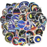 NASA Stickers Decals 45pcs Space Stickers Pack for Kids Laptop Water Bottle Helmet Bike Skateboard Vinyl