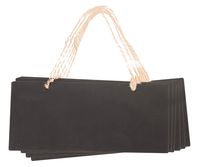 Juvale Hanging Chalkboard Sign - 6-Pack Double Sided Reusable Chalk Board Signs, Blackboard Message Board Plaque Stores, Home Decor, Wedding, Rectangle, 7 x 3 x 0.1 Inches