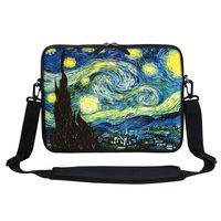Meffort Inc 13 13.3 Inch Neoprene Laptop/Ultrabook/Chromebook Bag Carrying Sleeve with Hidden Handle and Adjustable Shoulder Strap - The Starring Night