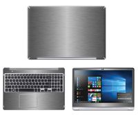Decalrus - Protective Decal for Samsung Notebook 7 Spin-NP740U5M (15.6" Screen) Laptop Titanium Texture Brushed Aluminum Skin case Cover wrap BAsamsungSpin7_15Titanium