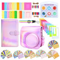 Sunmns Accessories Bundle Kit Set for Fujifilm Instax Mini 9 Instant Film Camera, Accessory Include Case, Album, Film Stickers, Desk Frames, Hanging Frame, Filters, Strap (Pink)