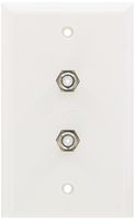 Morris 85021 Double F Connector Wall Plate, White