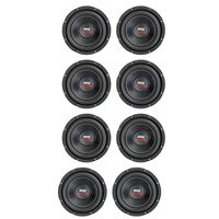 Pyle PLPW8D 8" 800W Car Audio Subwoofer Sub Power Woofer 4 Ohm Black (8 Pack)