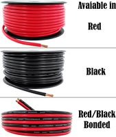 GS Power 8 AWG (American Wire Gauge) Copper Clad Aluminum Zip Cord Cable for Car Audio Radio Amplifier Remote Battery 12 Volt Automotive Wiring, 50 ft Red & Black Bonded