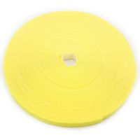 Saisn Reusable Fastening Tape Cable Ties 3/4 Inch Double Side Hook Roll (25 Yard, Yellow)