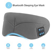 Bluetooth Sleeping Eye Mask with Wireless Headphones,ERNSTING Wireless Bluetooth Music Headset with Adjustable Built-in Speaker and Microphone Calls Washable Perfect for Travel and Sleep (Grey)