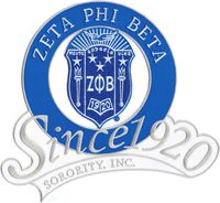 Zeta Phi Beta Sorority, Inc. Since 1920 Iron-On Patch [White - 9.5" x 8.25"]