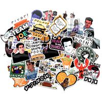 66 PCS Friends Vinyl Sticker,Waterproof Vinyl Decal Sticker Friends Different Sun Protection Stickers for Phone,Laptops(Friends)