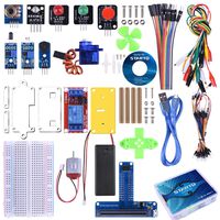 STARTO Starter Kit for BBC Micro:bit, Basic Coding Kit Includes Sensor, Expansion Board, Servo, Relay, Acrylic Protective case and Free Tutorial for Microbit Beginners and Kids to Learn Electronics