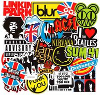 Band Stickers for Water Bottle[60pcs] Rock Roll Punk Music Vinyl Decals for Laptop Phone Hydro Flask Car Computer Guitar Piano Violin Drum Brass Skateboard Luggage PC Journal Bike Bumper Waterproof