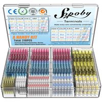 210pcs Heat Shrink Connectors, Sopoby Solder Seal Wire Connectors & Heat Shrink Butt Crimp Connectors Electrical Connectors Waterproof Assorted Wire Terminal Kit, 26-10GA
