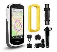 Garmin Edge 1030 GPS Cycling Computer with Original Garmin Silicone Case and Wearable4U Power Pack Bundle (Performer Bundle, Yellow)