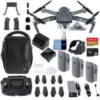 DJI Mavic Pro Fly More Combo Collapsible Quadcopter 3 Batteries, 2 Memory Cards, Charging Hub + flymore Starter Bundle