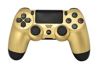 PS4 Controller V2 CHASDI Wireless Bluetooth with USB Cable for Sony Playstation 4 Compatible with Windows PC & Android OS (Gold)