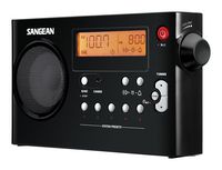 Sangean PR-D7 BK AM/FM Digital Rechargeable Portable Radio - Black (Renewed)