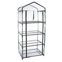Pure Garden 4-Tier Greenhouse - Outdoor Gardening Hot House with Zippered Cover and Metal Shelves for Growing Vegetables, Flowers and Seedlings