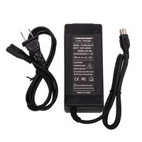 Tangspower 48V Lithium Battery Charger Output 54.6V 1.5A RCA 10mm Plug for 13S 10Ah 12Ah 15Ah 20Ah Batteries Pack