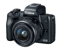 Canon EOS M50 Mirrorless Camera Kit w/EF-M15-45mm and 4K Video (Black) (Renewed)