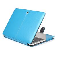 Jennyfly Case for MacBook Air 11.6 inch PU Leather MacBook Protective Carrying Cover Book Cover Clip On Protective Sleeve Case Compatible with MacBook Air 11.6 inch A1370 or A1465 - Blue