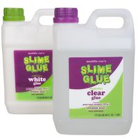 Maddie Rae's Slime Making Glue - 1/2 Gallon Clear and 1/2 Gallon White 2pk Value Pack- Non Toxic, School Grade Formula for Perfect Slime Crafts