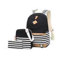 Backpack Girls School,Girls School Bags Set, Bookbags + Shoulder bag + Pouch 3 in 1 (8810 Black 3pcs)