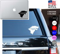 Game Of Thrones House Of Stark Winter Is Coming Series HBO Vinyl Decal Sticker - Car Window, Laptop Skin, Wall, Mac (5.5" inches, White)