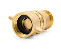 Camco RV Brass Inline Water Pressure Regulator- Helps Protect RV Plumbing and Hoses from High-Pressure City Water, Lead Free (40055)