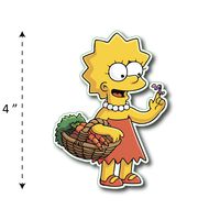 (TK-210) Simpson | Lisa - Waterproof Vinyl Sticker for Laptops Tablets Cars Motocycles Bicycle Skateboard Luggage Or Any Flat Surface (4")