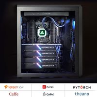 BIZON G3000 Deep Learning DevBox - 4 x NVIDIA RTX 2080 Ti, 64 GB RAM, 1 TB PCIe SSD, 14-Core CPU. Preinstalled Ubuntu 18.04, NVIDIA Digits, TensorFlow, Keras, PyTorch, Caffe, Theano, CUDA, and cuDNN