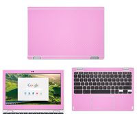 Decalrus - Protective Decal for Acer ChromeBook 11 R-11-CB5-132T, R11-C738T (11.6" Screen) Laptop Pink Carbon Fiber Skin Skins case Cover wrap CFacerChrmbkR11Pink