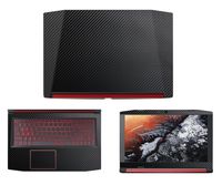 decalrus - Protective Decal for Acer Nitro 5 AN515-51 (15.6" Screen) Laptop Black Carbon Fiber Skin case Cover wrap CFacerNitro5_AN515-15Black