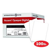 Accent Opaque White Cardstock Paper, 100lb Cover, 271 gsm, 18x12 card stock, 4 Ream Case / 700 Sheets, Heavy Cardstock with Super Smooth Finish (189029C)