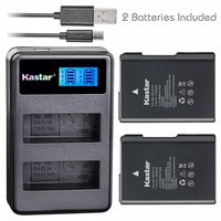 Kastar Battery (X2) & LCD Dual Slim Charger for Nikon EN-EL14, EN-EL14a, MH-24 and Nikon Coolpix P7000 P7100 P7700 P7800, D3100, D3200, D3300, D3400, D5100, D5200, D5300 DSLR, Df DSLR, D5600 Camera