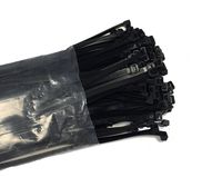 AP Industrial Heavy Duty Extra Strong 120 Pound Nylon Zip Cable Ties (16, Black)