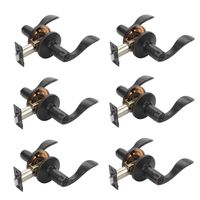 Dynasty Hardware HER-30-12P Heritage Lever Privacy Set, Aged Oil Rubbed Bronze, Contractor Pack (6 Pack)