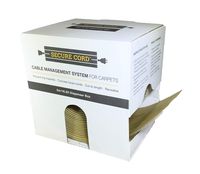 Secure Cord Cable Management System for Carpeted Surfaces, Removable and Reusable (16.5 feet, Taupe)