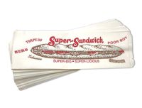 14" Sub Sandwich Bags (50) - Durable, Wide Gusset, with Nostalgic Neighborhood Deli Look. Great for Sub Shops, Pizza Joints, Food Trucks, Concession Stands, Restaurants, Cafes, and School Lunches.