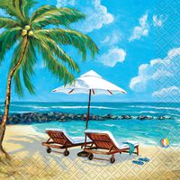 Tropical Beach Summer Cocktail Napkins, 24ct