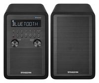 Sangean All in One Surround Sound Bluetooth AM/FM Dual Alarm Clock Radio with Large Easy to Read Backlit LCD Display